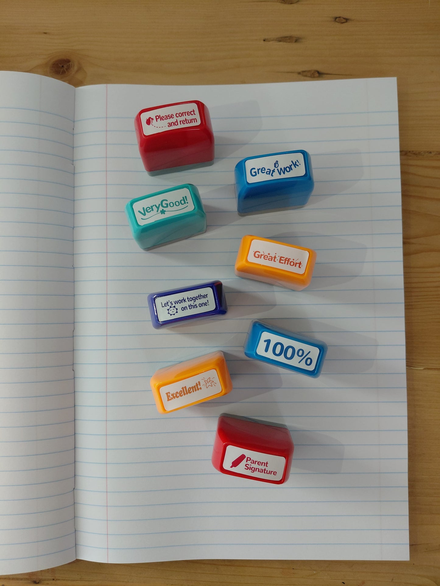 Kleurryke Onderwyser Assesseringsstempels – 8 Stempel Stel vir Klaskamer Terugvoer