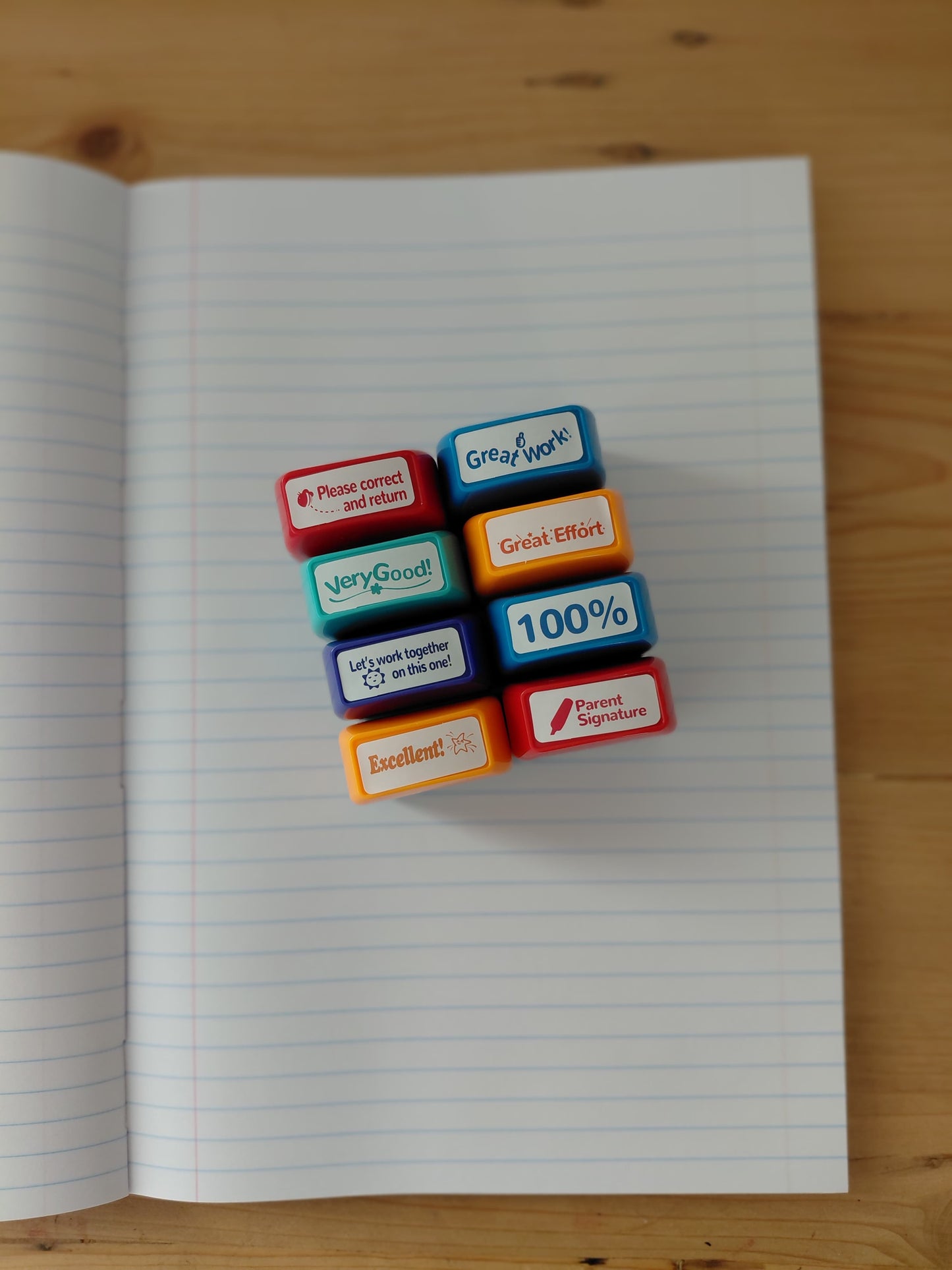 Kleurryke Onderwyser Assesseringsstempels – 8 Stempel Stel vir Klaskamer Terugvoer