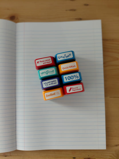 Kleurryke Onderwyser Assesseringsstempels – 8 Stempel Stel vir Klaskamer Terugvoer
