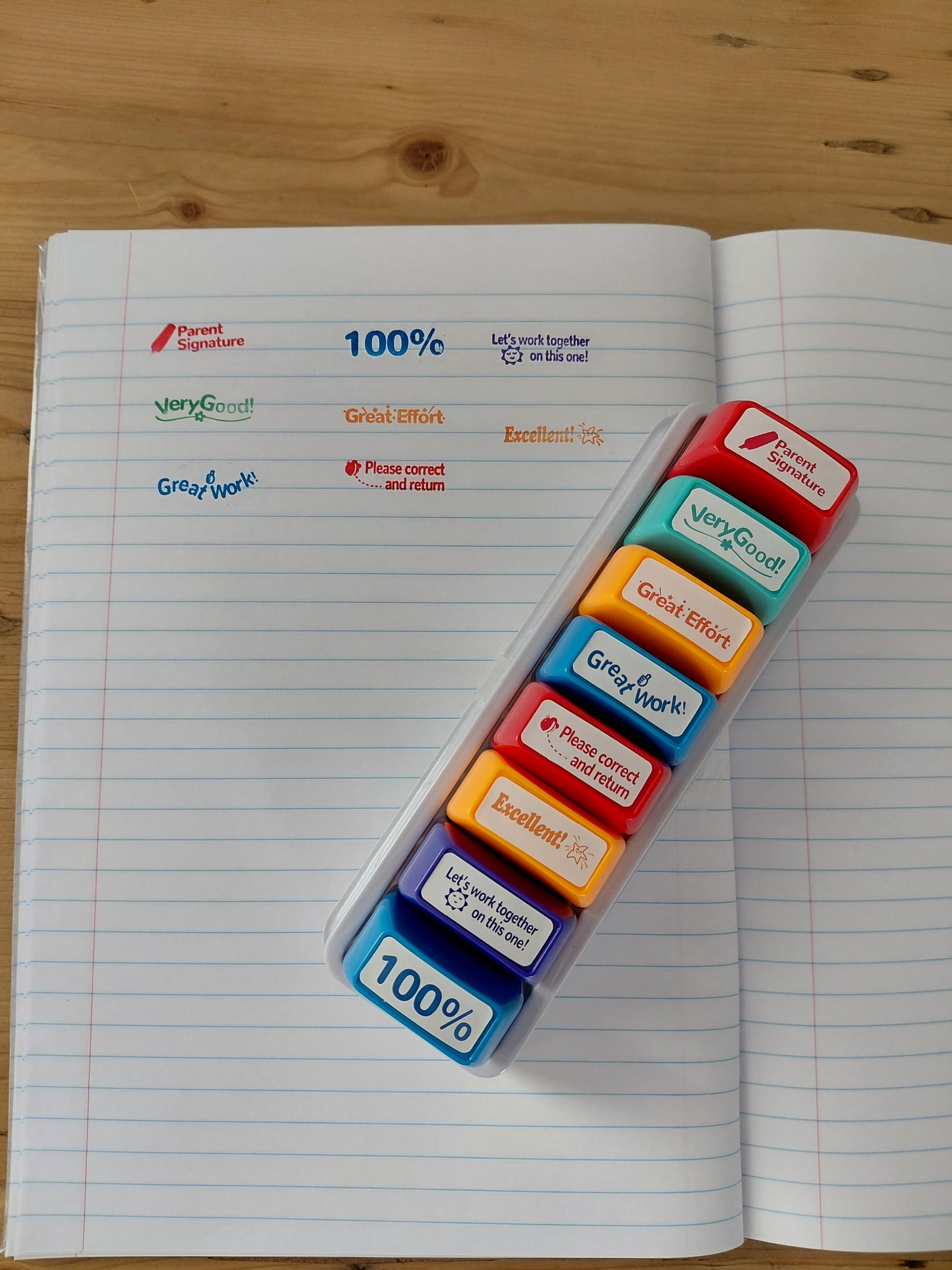 Kleurryke Onderwyser Assesseringsstempels – 8 Stempel Stel vir Klaskamer Terugvoer