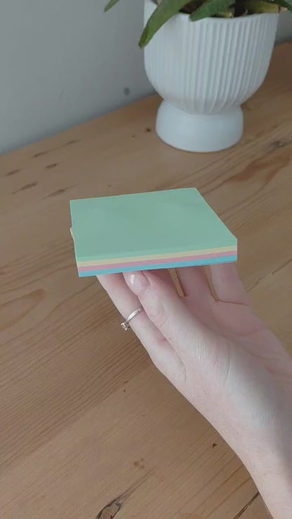 Kleurvolle Kleefnotas 100 Velle - Pastel Reënboog Pakket