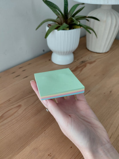 Kleurvolle Kleefnotas 100 Velle - Pastel Reënboog Pakket